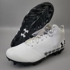 Under Armour Banshee Ripshot Mid Soccer Cleats Mens 1297352-101 Size 6.5